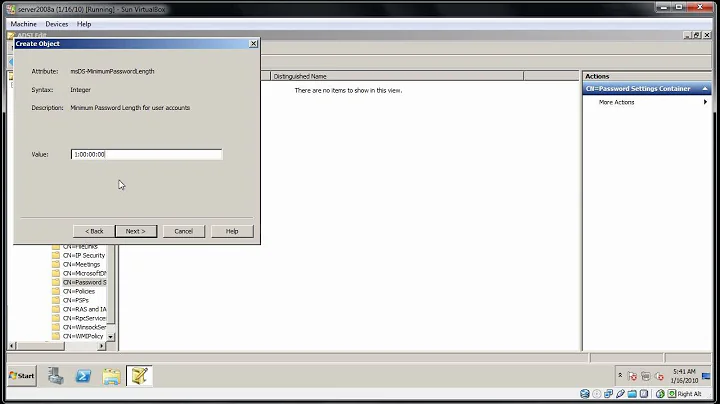 Windows Server 2008: Password Settings Object (PSO)