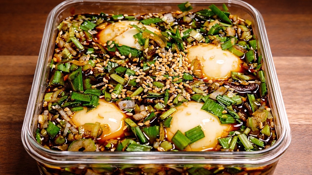 Очень простой рецепт соуса из лука-шнитта и яиц, подходит для восстановления после усталости!