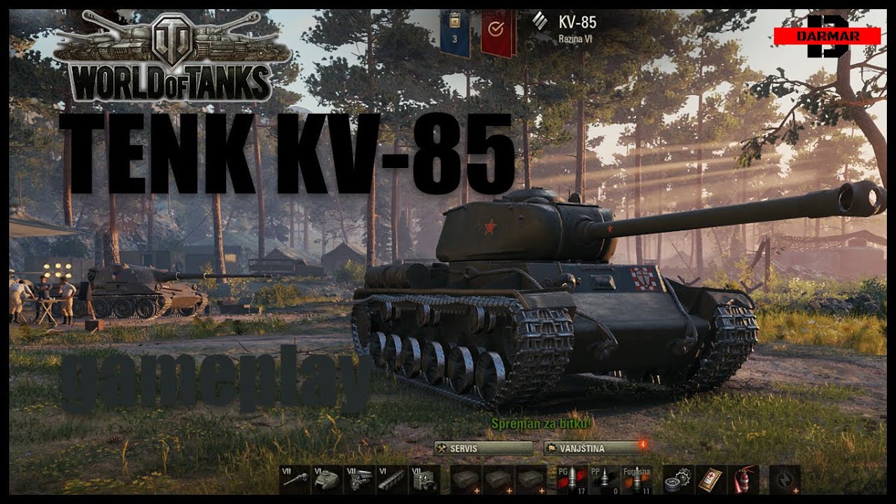 WOT tenk KV85 DARMAR gameplay YouTube