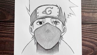 Easy Anime Sketch How To Draw Kakashi - Naruto Anime Boy Drawing Step By Step For Beginners