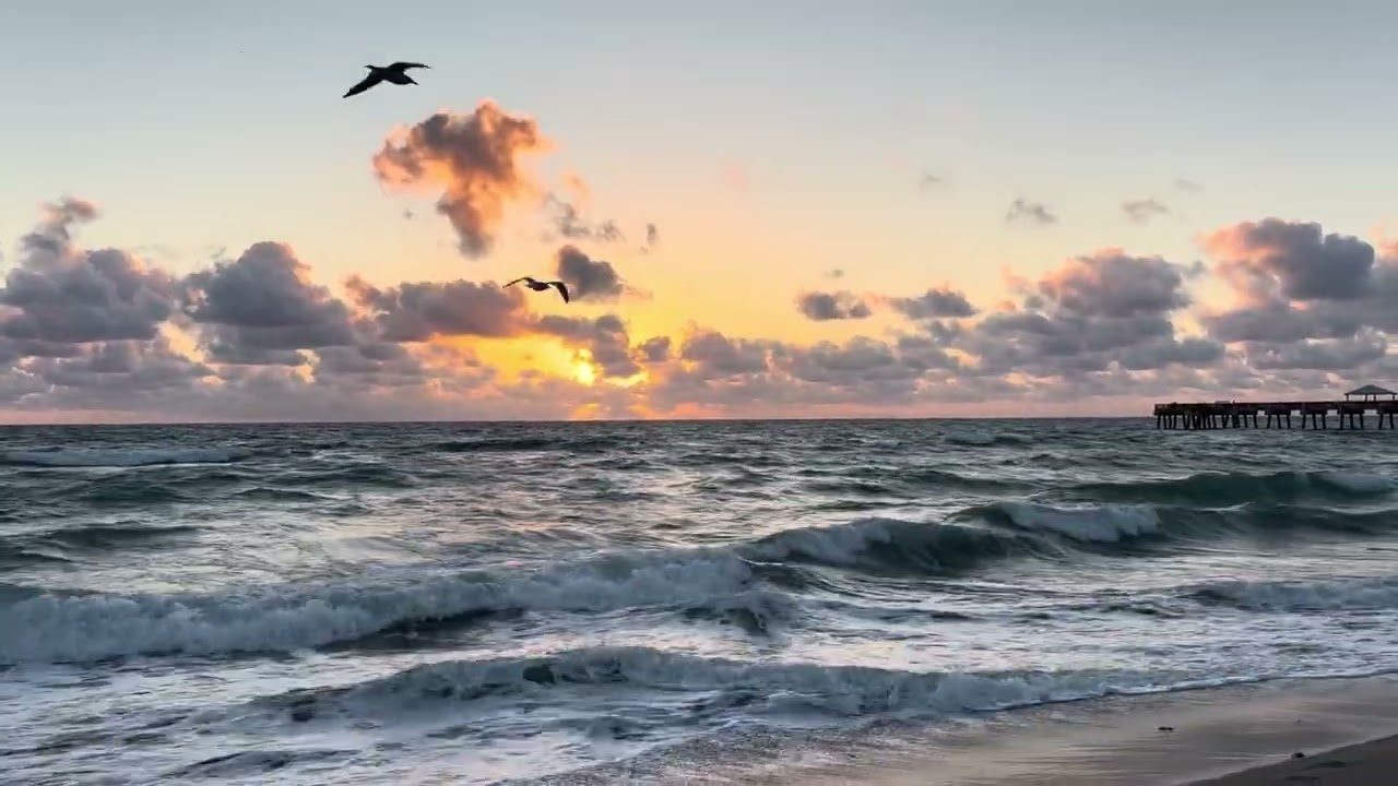 Cloudy sunrise at Jupiter Beach 