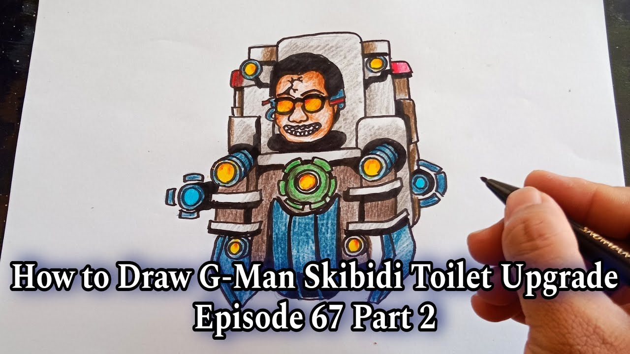 HOW TO DRAW G-MAN UPGRADE FROM SKIBIDI TOILET, STEP BY STEP