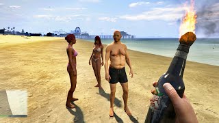 GTA 5 - Fire Bottle vs NPC's Ragdolls | Euphoria Physics Ragdolls 2026