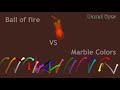 Marble Race Color Algodoo Ball of Fire Survival | Dazed Eyes