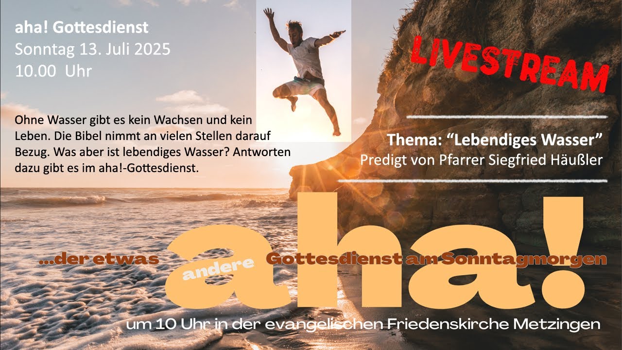 aha! Gottesdienst am Sonntag, 13.07.2025 um 10.00 Uhr - YouTube
