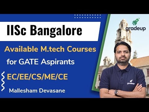 IISc Bangalore| Know all Eligible M.Tech courses with GATE CS/EC/EE/ME/CE/IN Score