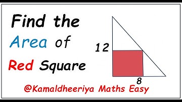 How to find the area of red Square Geometry Problem for Olympiad @kamaldheeriya