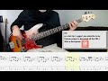 Toto  africa bass cover  play along tab  score