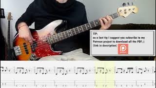 Toto - Africa BASS COVER   PLAY ALONG TAB   SCORE