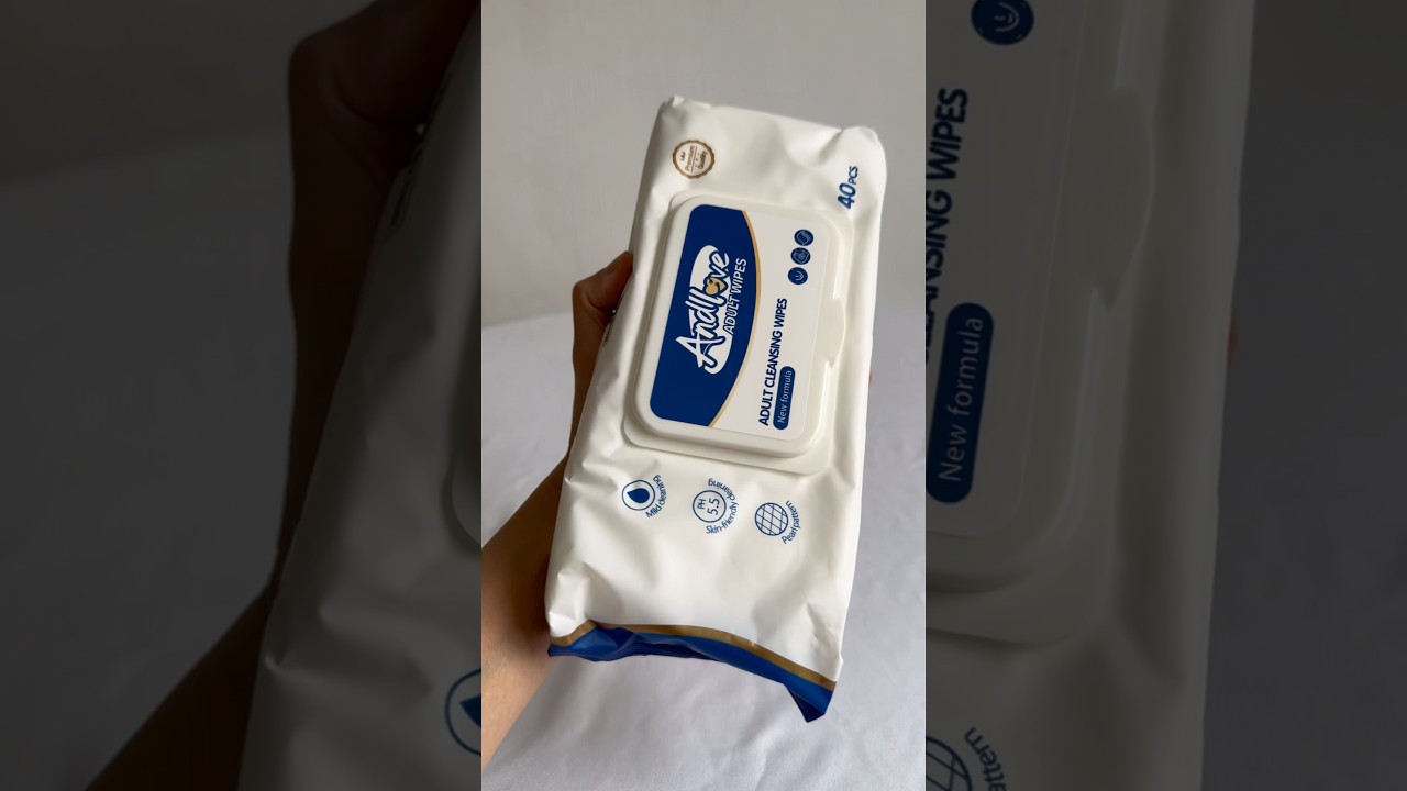 ANDLOVE  Adult Wipes 40pcs/Pack  Gentle Clean No Alcohol Adult Wet Wipes