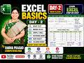MS Excel Basics Day 2 | Simple Table, Wrap Text, Row Insert, Print Preview | Complete Course