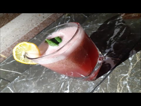 عصير البطيخ ....بالحامض والنعناع.....منعش ولذيذ