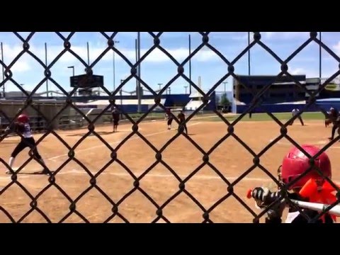 Corissa with the infield hit with 2 outs knocks in firecrackers 1st ru