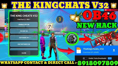 THE KING CHEATS V33 | OB45 FF HACK | FREE FIRE MOD MENU | THE KING CHEATS MOD MENU | FF HACK 2025