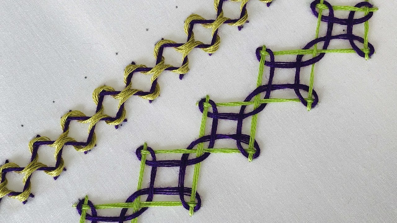 Very Simple and Easy Technique To Do Kuch Hand Embroidery - 2 Way To do Braided Herringbone Stitch