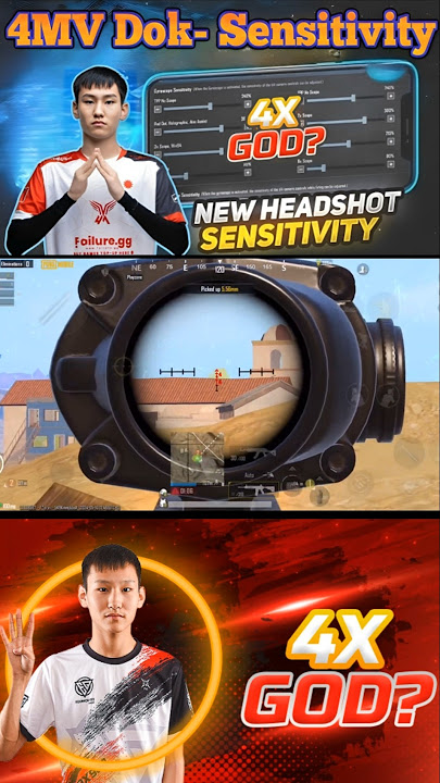 4MV Dok : M416   4x Burst Pixel knock 💥 PMGC 2024 🏆 BGMI ZERO RECOIL SENSITIVITY ✅ @Dok922. 🚨