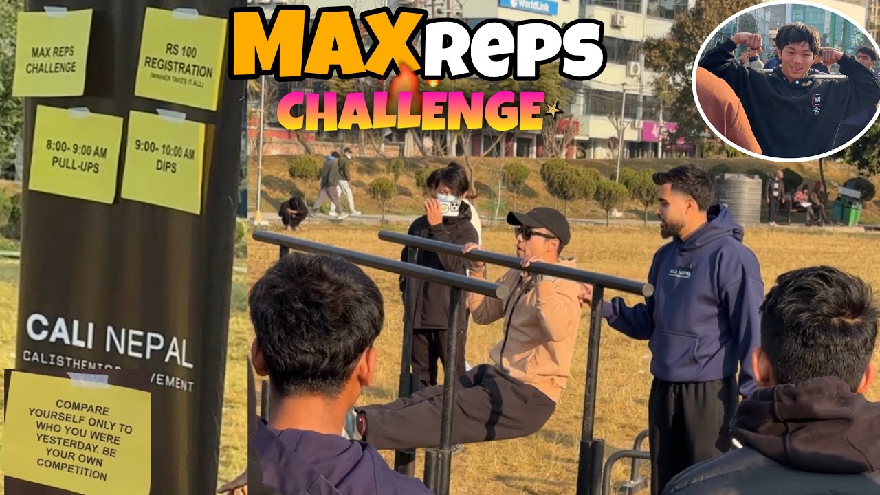 Test Your Limits | 💪 MAX REPS Challenge Pull-Ups & Dips | @Cali_Nepal  Vlog #15