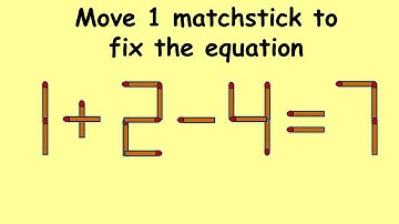 1+2-4=7 Turn this wrong equation into correct| Match stick puzzle #176 | Puzzles with Answer
