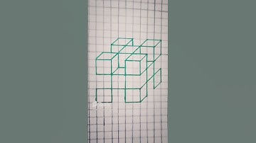 3d cube drawing | step by step #virtualart #video