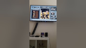 Tetris (Classic NES - Nintendo) beating B-Type!  Level 9, Height 5