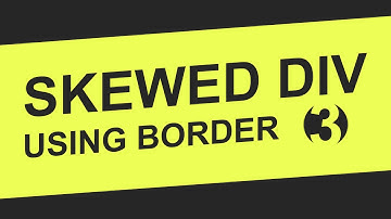 Skewed Background Using Border - Html5 Css3 Tutorial