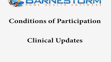Clinical To-Do List in Barnestorm for Conditions of Participation