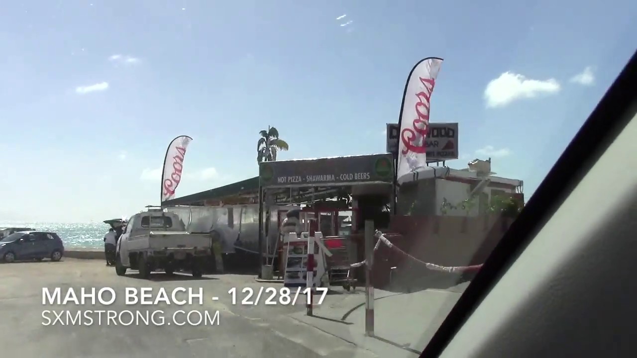 Maho Beach Sunset Beach Bar Driftwood Boat Bar