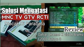Solusi Mengatasi RCTI MNC TV GTV di acak K Vision Bromo C2000