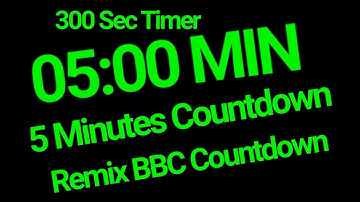 5 Minutes Countdown Game Clock Version , Remix BBC Countdown David Lowe (300 Seconds)
