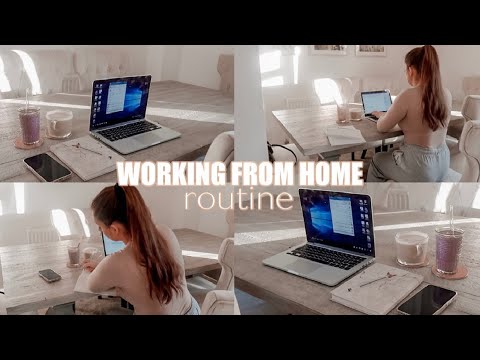 WORKING FROM HOME ROUTINE (OFFICE JOB) | STAY PRODUCTIVE U0026 MOTIVATED!