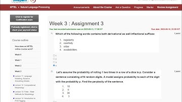 Assignment -3 ll Natural language processing NPTEL IIT - KGP ll #nptel #nptelcourseanswers #iitkgp