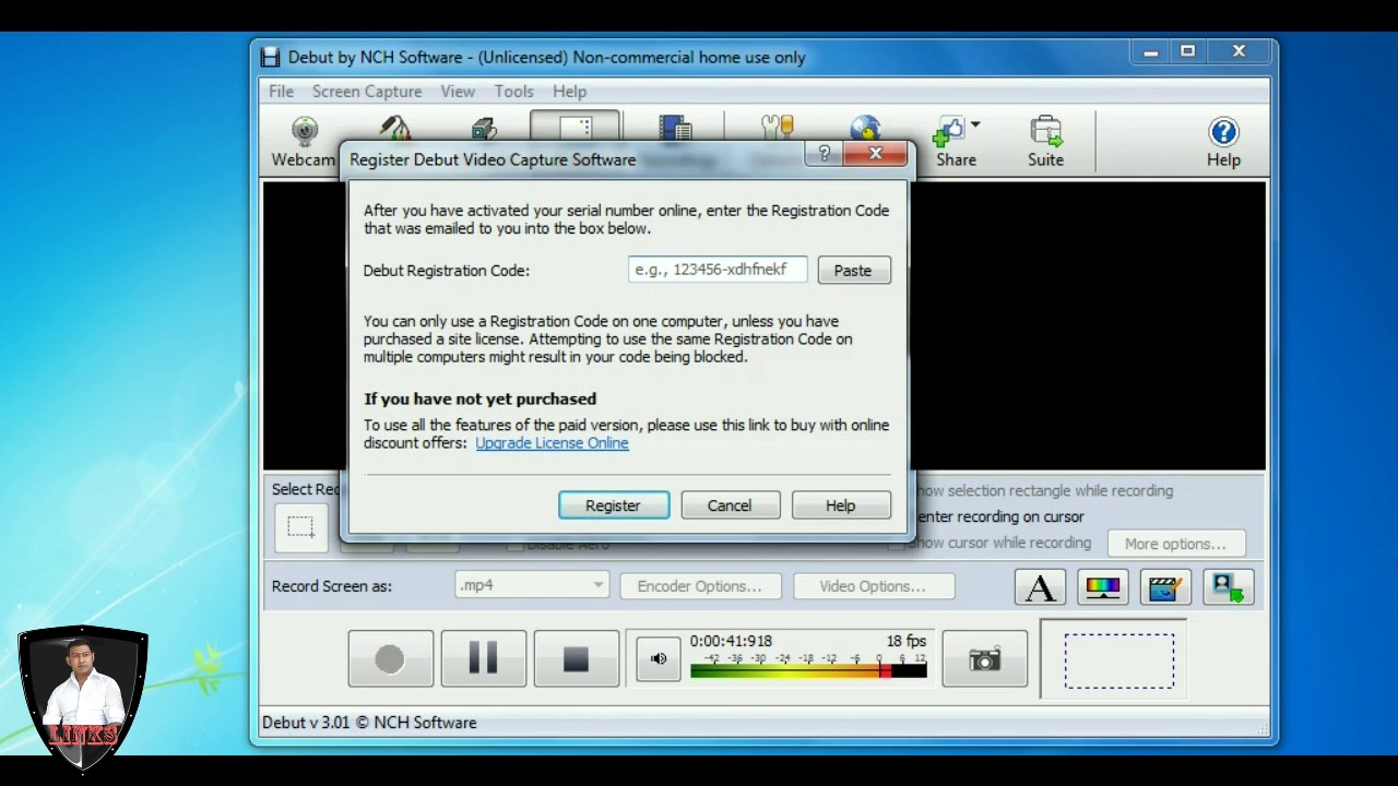 nch software videopad how to registeration code