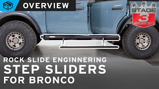 2021-2024 Bronco Rock Slide Engineering Step Sliders Overview