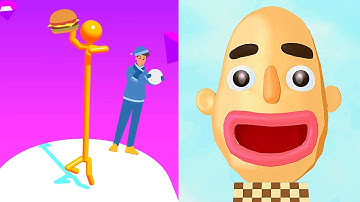 Satisfying Mobile Games | SANDWICH RUNNER vs TALL MAN RUN | Max Level Update Gaming