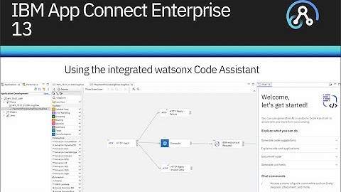 Using the integrated watsonx Code Assistant in the IBM App Connect Enterprise Toolkit.