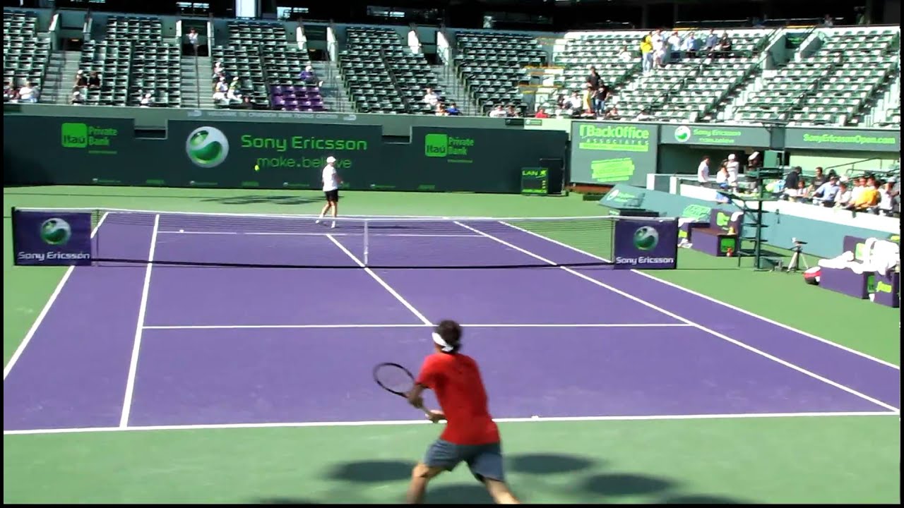 Roger Federer Practice Miami Sony Ericsson 2010 Youtube