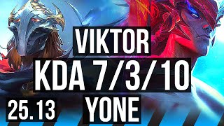 VIKTOR vs YONE (MID) | KR Master | 25.13