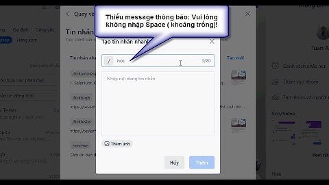 Tester HN: http://testerhn.com Hướng dẫn dùng chức năng  mới Soạn tin nhắn nhanh của Zalo.