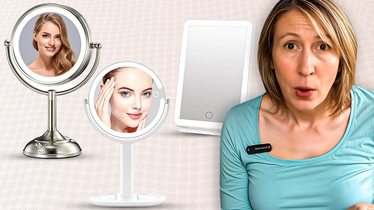 LED Rechargeable Magnifying Makeup Mirror for Travel, Home, and Professional Use