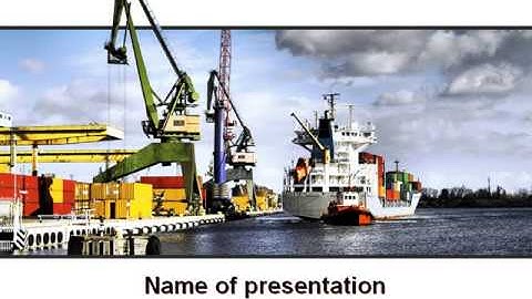 Shipyard PowerPoint Template by PoweredTemplate.com