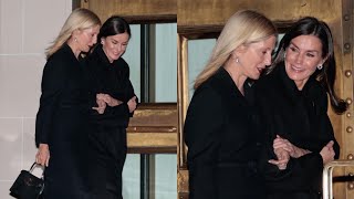 Queen Letizia & Crown Princess Marie-Chantal’s Royal Reconciliation At King Constantine’s Funeral