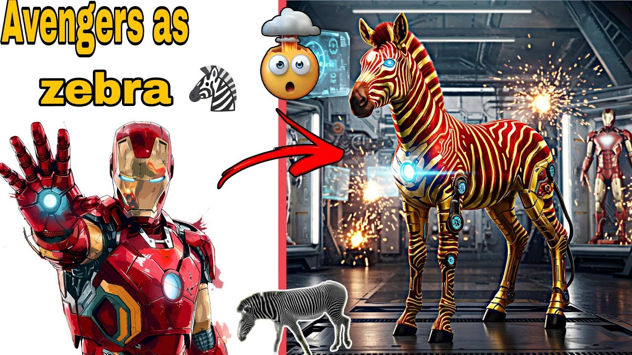 Avengers as Realistic Zebras 🦓 | Ultra-Detailed Superhero Animal Transformations