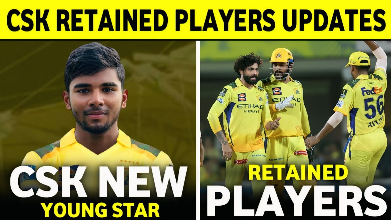 IPL 2026 : CSK Retained Players List Update | CSK Target New Young Player Mini Auction 2026 || 