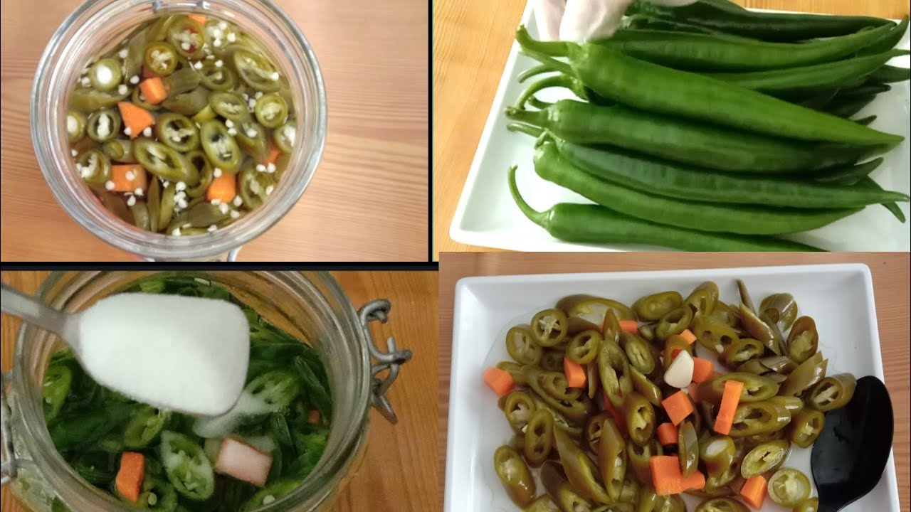 কাঁচা মরিচ,গাজর, রসুন দিয়ে  ভিনেগার আচার | Vinegar Pickle | Green Chillis Pickle | Pickle