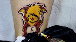 Pikachu Pokemon Tattoo Timelapse