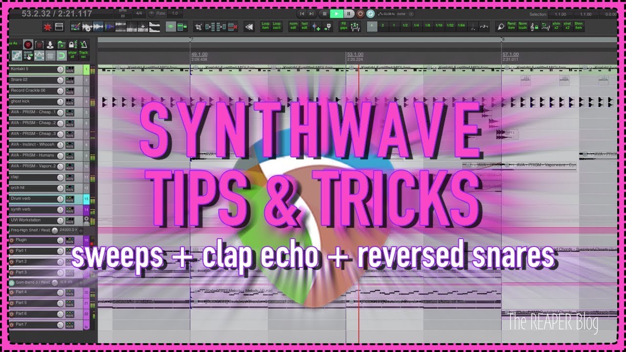 Synthwave Tips & Tricks - Sweeps + Clap Echo + Triggering Reversed Snares