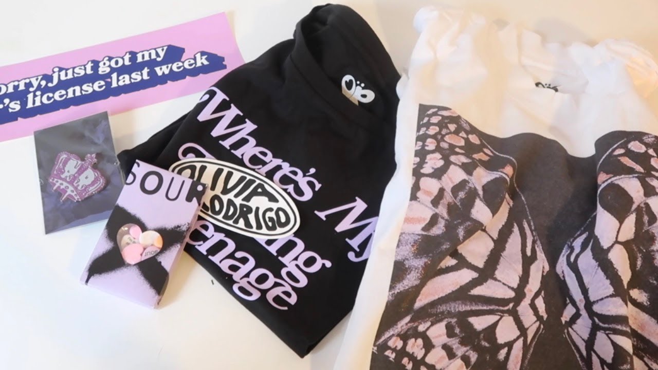 Olivia Rodrigo Sour Prom merch unboxing YouTube