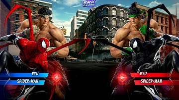 Ryu & Spiderman VS Ryu & Spiderman (Very Hard) - Marvel VS Capcom: Infinite PS4 Gameplay