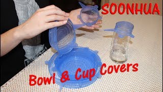 SILICONE BOWL COVERS 6 PCs SOONHUA CUP POT LIDS REVIEW