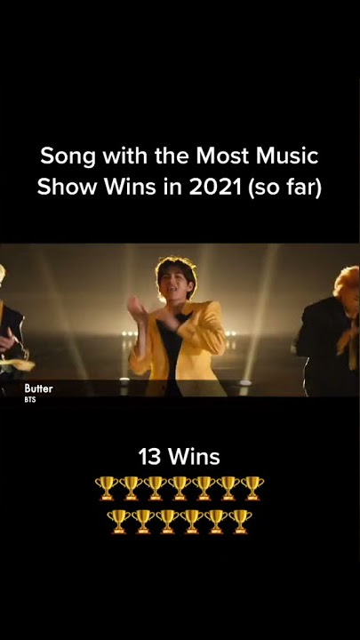 Songs with the most music show wins in 2021☺️💕💕#shorts #kpop#tiktok